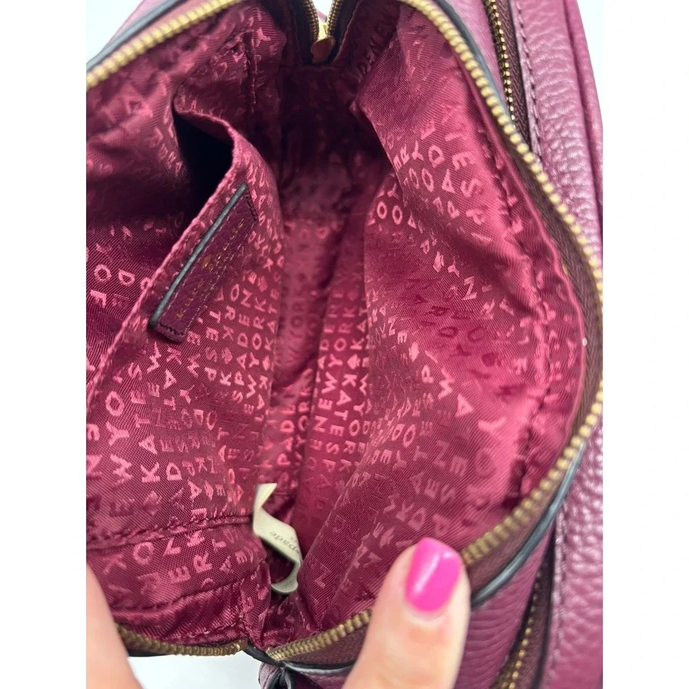 Kate Spade Crossbody Bag Mulberry Street Pyper Purple Pebbled Leather